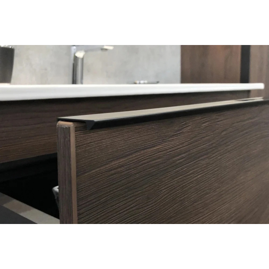 Тумба с раковиной COMFORTY Франкфурт 90 подвесная, дуб шоколадно-коричневый