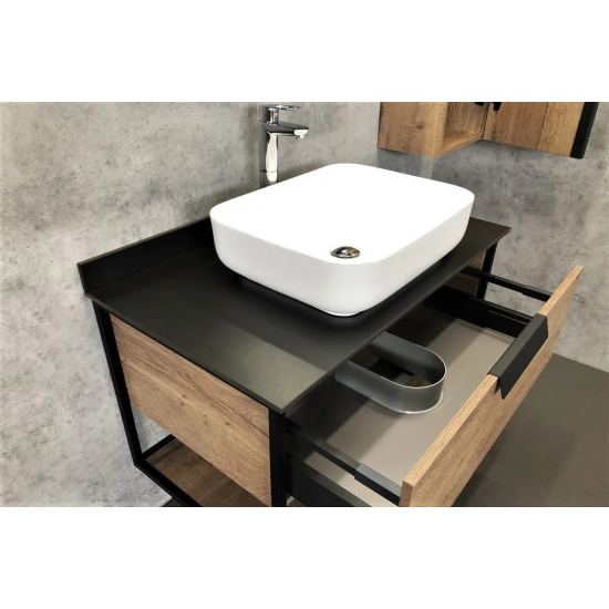 Тумба с раковиной COMFORTY Кёльн 90-1, дуб темный