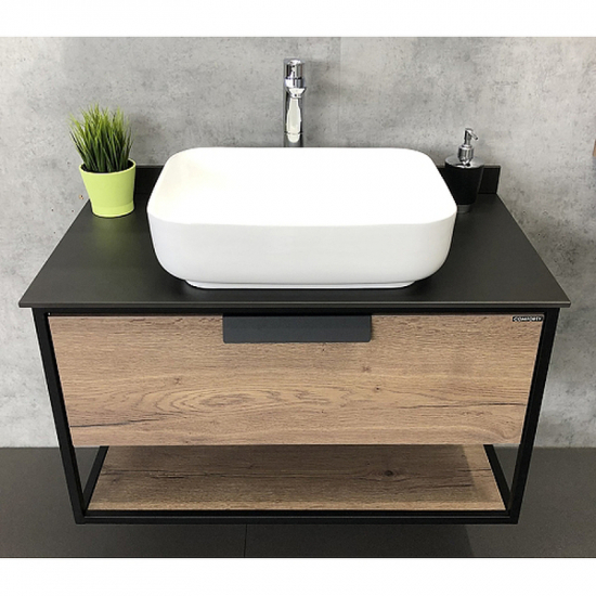 Тумба с раковиной COMFORTY Кёльн 90-1, дуб темный