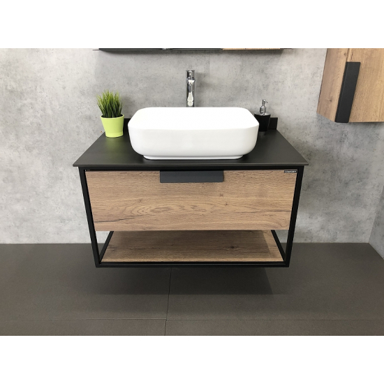 Тумба с раковиной COMFORTY Кёльн 90-1, дуб темный