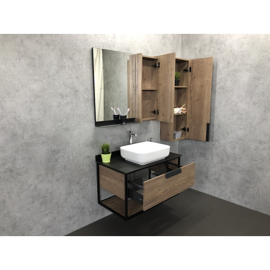 Тумба с раковиной COMFORTY Кёльн 90-1, дуб темный