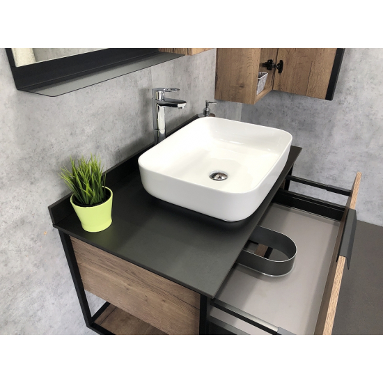 Тумба с раковиной COMFORTY Кёльн 90-1, дуб темный