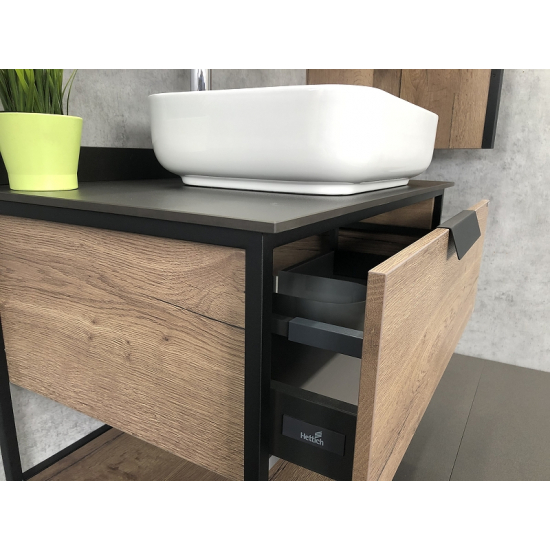 Тумба с раковиной COMFORTY Кёльн 90-1, дуб темный