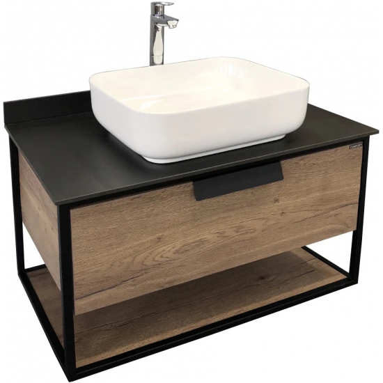 Тумба с раковиной COMFORTY Кёльн 90-1, дуб темный