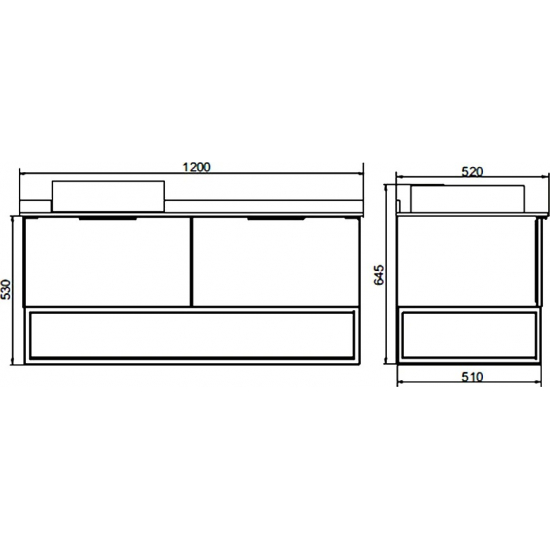 Тумба с раковиной COMFORTY Порто 120 одна раковина