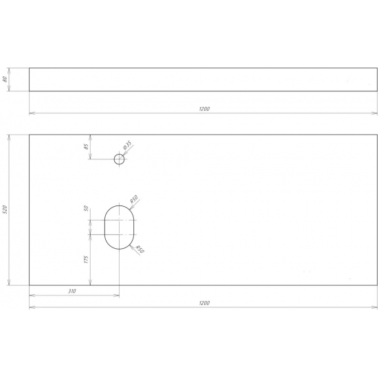 Тумба с раковиной COMFORTY Порто 120 одна раковина