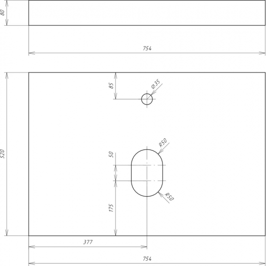Тумба с раковиной COMFORTY Порто 75 подвесная, дуб темно-коричневый