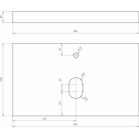 Тумба с раковиной COMFORTY Порто 90 подвесная, дуб темно-коричневый