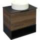 Тумба с раковиной COMFORTY Штутгарт 60 дуб тёмно-коричневый, с раковиной Comforty 9111