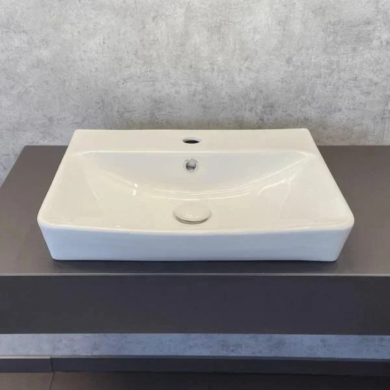 Тумба с раковиной COMFORTY Штутгарт 60 подвесная, дуб тёмно-коричневый