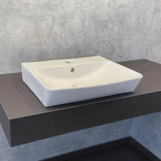 Тумба с раковиной COMFORTY Штутгарт 60 подвесная, дуб тёмно-коричневый