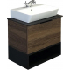Тумба с раковиной COMFORTY Штутгарт 60 подвесная, дуб тёмно-коричневый