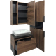 Тумба с раковиной COMFORTY Штутгарт 60 подвесная, дуб тёмно-коричневый