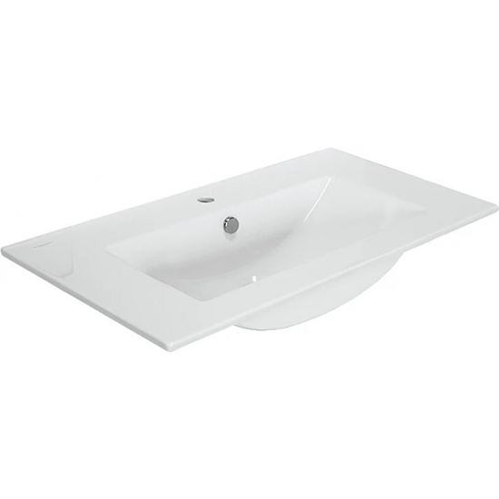 Тумба с раковиной COMFORTY Страсбург 90 белая, дуб дымчатый