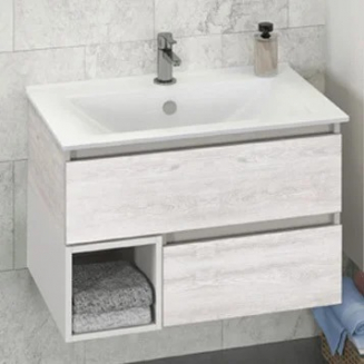 Тумба с раковиной COMFORTY Турин 75 дуб белый