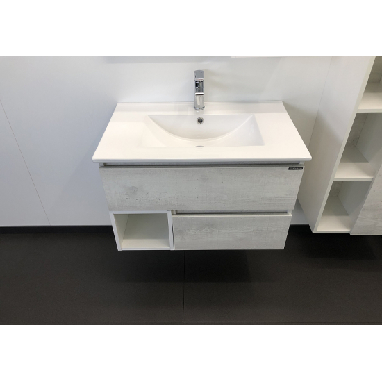 Тумба с раковиной COMFORTY Турин 75 дуб белый