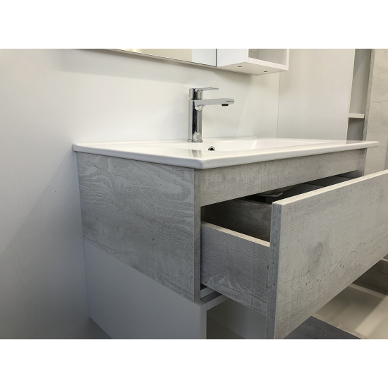 Тумба с раковиной COMFORTY Турин 75 дуб белый