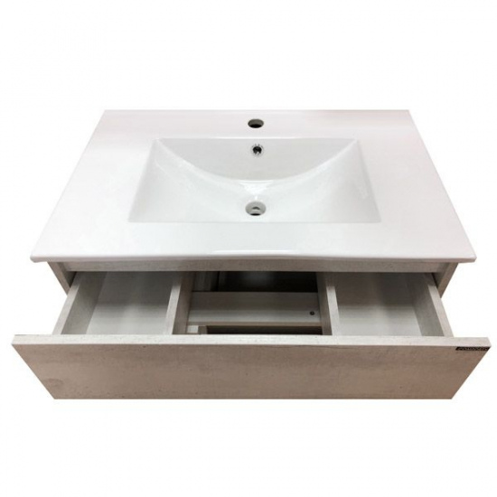 Тумба с раковиной COMFORTY Турин 75 дуб белый