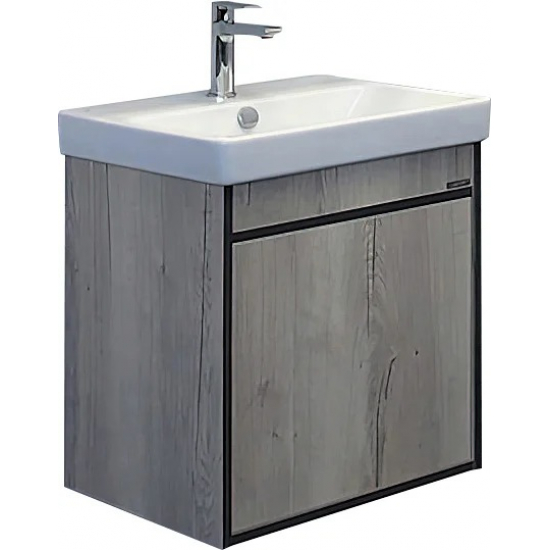 Тумба с раковиной COMFORTY Вена 55 подвесная, дуб дымчатый