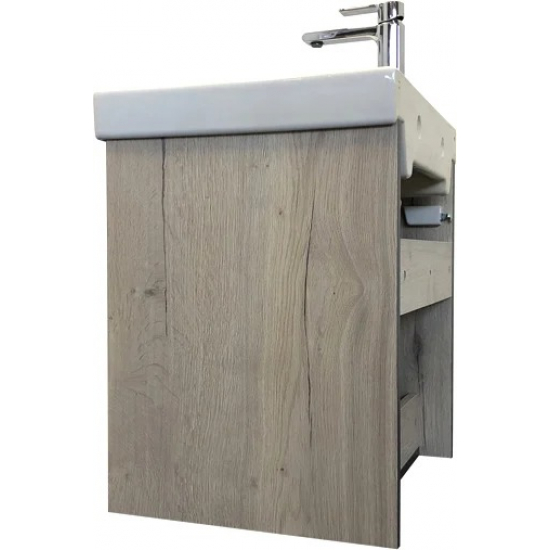 Тумба с раковиной COMFORTY Вена 55 подвесная, дуб дымчатый