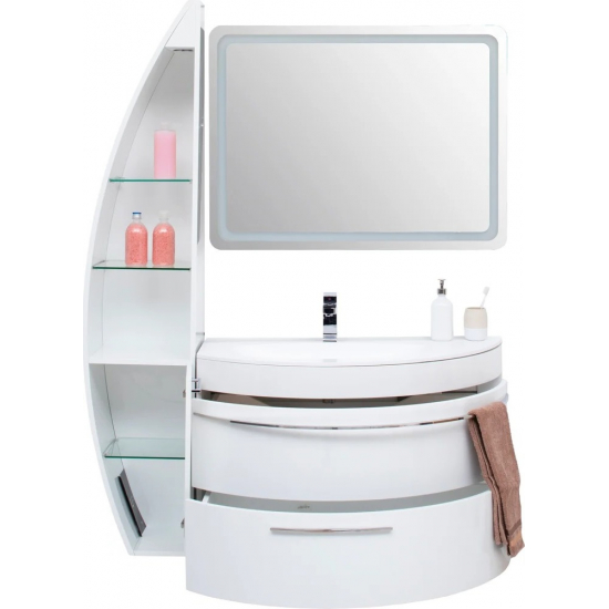 Тумба с раковиной DE AQUA Эскалада 100 L левая, подвесная