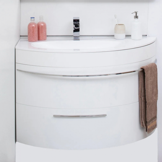 Тумба с раковиной DE AQUA Эскалада 100 L левая, подвесная