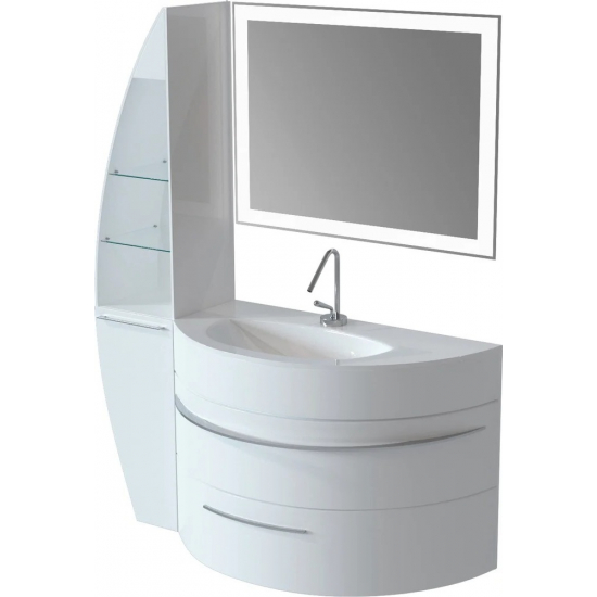 Тумба с раковиной DE AQUA Эскалада 100 L левая, подвесная