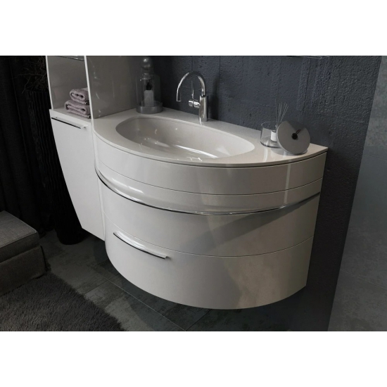 Тумба с раковиной DE AQUA Эскалада 100 L левая, подвесная