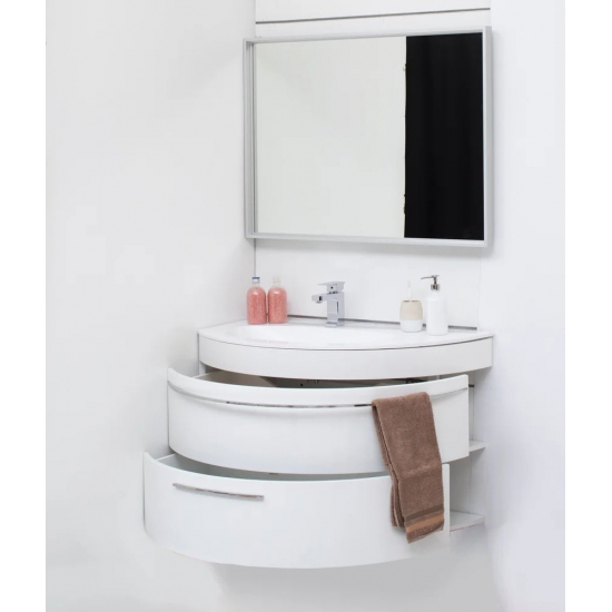 Тумба с раковиной DE AQUA Эскалада 100 L левая, подвесная