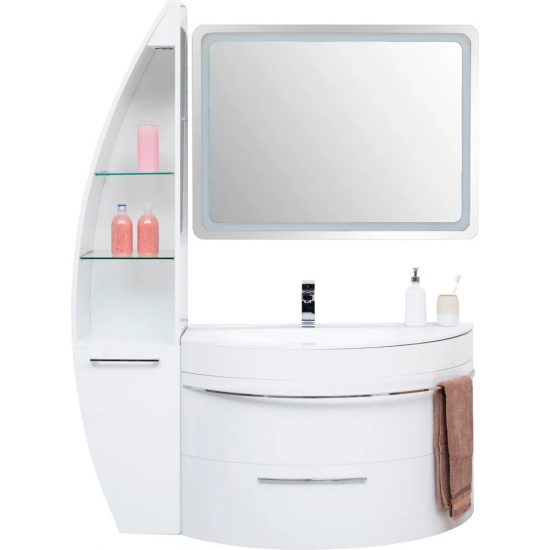 Тумба с раковиной DE AQUA Эскалада 100 L левая, подвесная