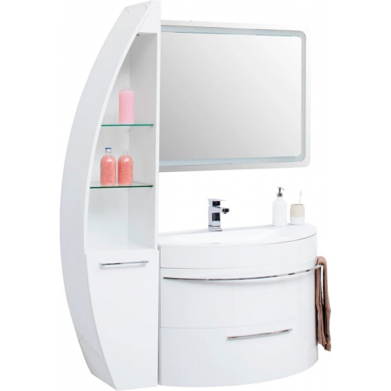 Тумба с раковиной DE AQUA Эскалада 100 L левая, подвесная