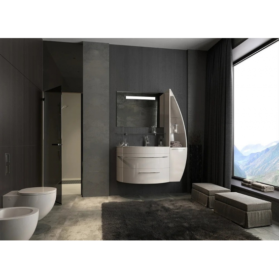 Тумба с раковиной DE AQUA Эскалада 100 R правая, подвесная