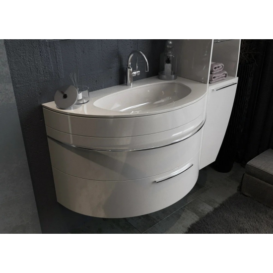 Тумба с раковиной DE AQUA Эскалада 100 R правая, подвесная