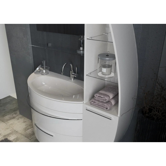 Тумба с раковиной DE AQUA Эскалада 100 R правая, подвесная