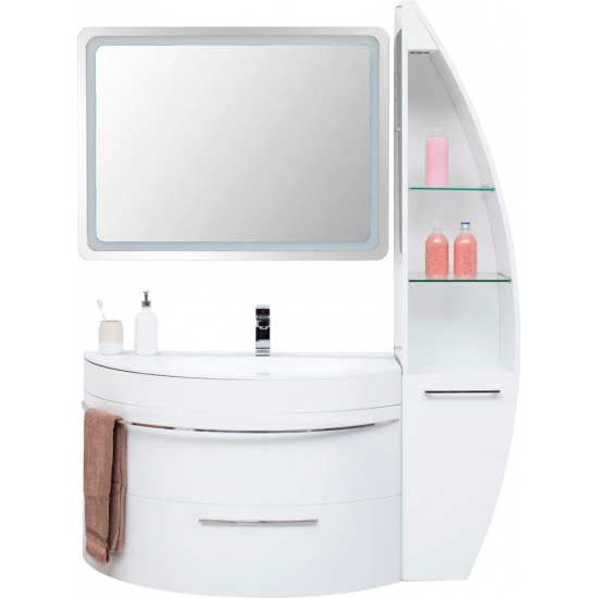 Тумба с раковиной DE AQUA Эскалада 100 R правая, подвесная