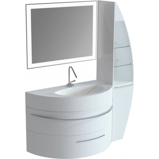 Тумба с раковиной DE AQUA Эскалада 100 R правая, подвесная