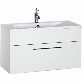 Тумба с раковиной DE AQUA Кубика 90 подвесная