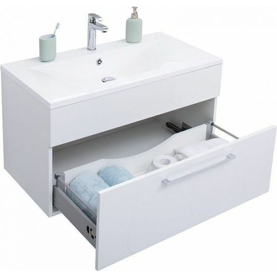 Тумба с раковиной DE AQUA Кубика 90 подвесная