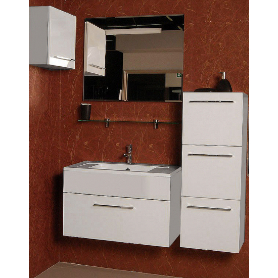 Тумба с раковиной DE AQUA Кубика 90 подвесная