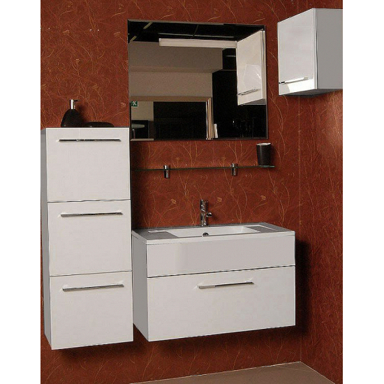 Тумба с раковиной DE AQUA Кубика 90 подвесная