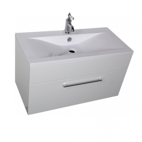 Тумба с раковиной DE AQUA Кубика 90 подвесная