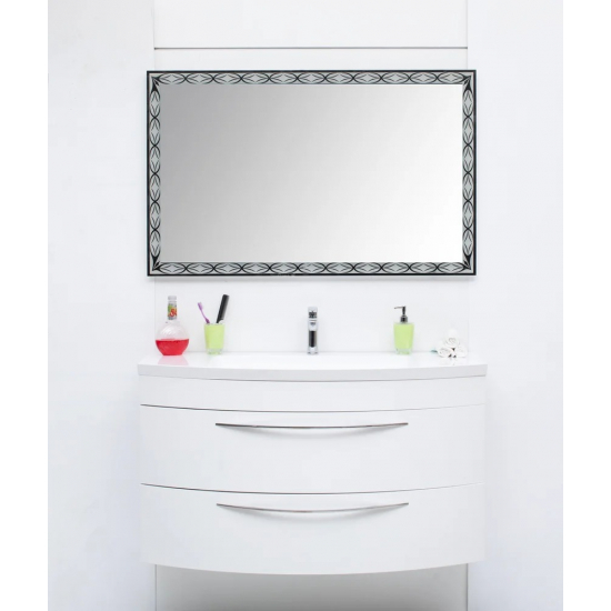 Тумба с раковиной DE AQUA Лонг 120 подвесная, белая