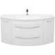 Тумба с раковиной DE AQUA Лонг 140 подвесная, белая