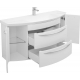 Тумба с раковиной DE AQUA Лонг 140 подвесная, белая