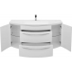 Тумба с раковиной DE AQUA Лонг 140 подвесная, белая