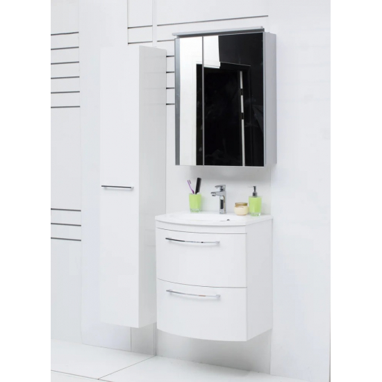 Тумба с раковиной DE AQUA Лонг 60 подвесная, белая