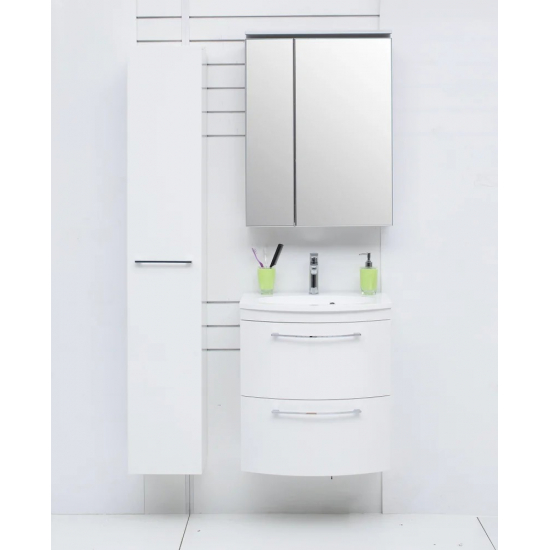 Тумба с раковиной DE AQUA Лонг 60 подвесная, белая