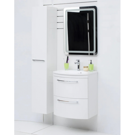 Тумба с раковиной DE AQUA Лонг 60 подвесная, белая