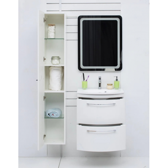 Тумба с раковиной DE AQUA Лонг 60 подвесная, белая