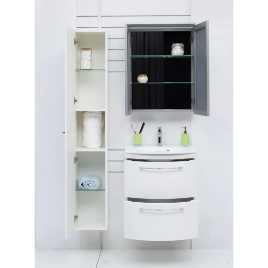 Тумба с раковиной DE AQUA Лонг 60 подвесная, белая